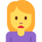 Person Frowning emoji on Twitter
